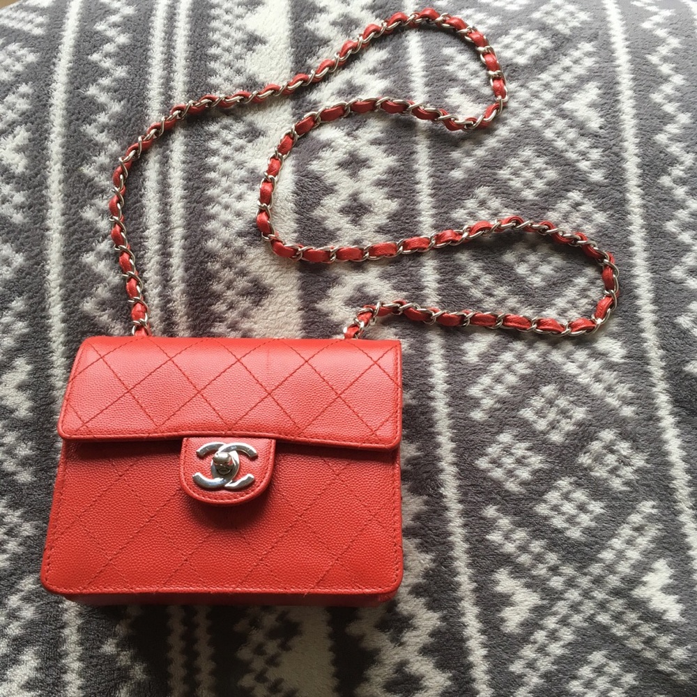 Vintage Authentic Chanel Red Purse